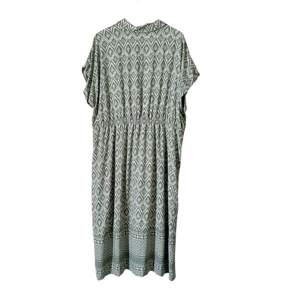 Lucky‎ Brand Women's Geometric Print Collared Midi Dress Size 2X - Picture 7 of 8